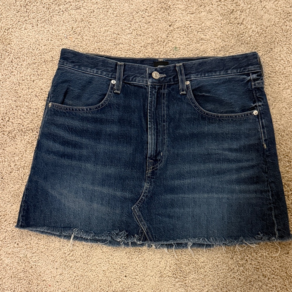 Edwin Dark Blue Mini Skirt